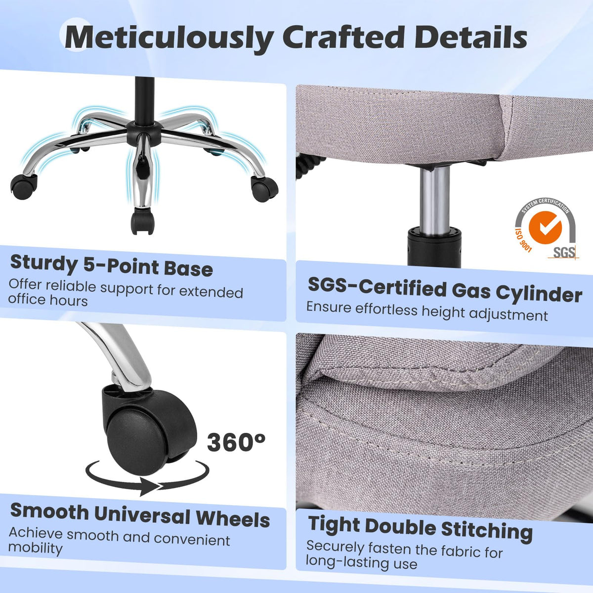 Goflame Office Executive Chair | Ergonomic Big High Back Computer Chair with Linkage Armrests