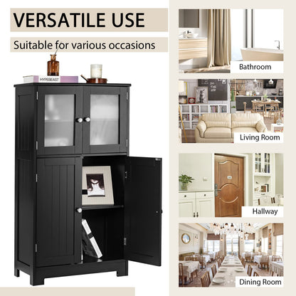 Goflame Storage Cabinet with Doors - Bathroom Floor Cabinet, Freestanding Tall Cabinet