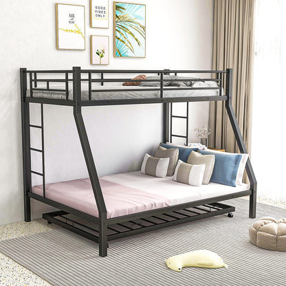 Goflame Twin Over Full Bunk Bed with Trundle