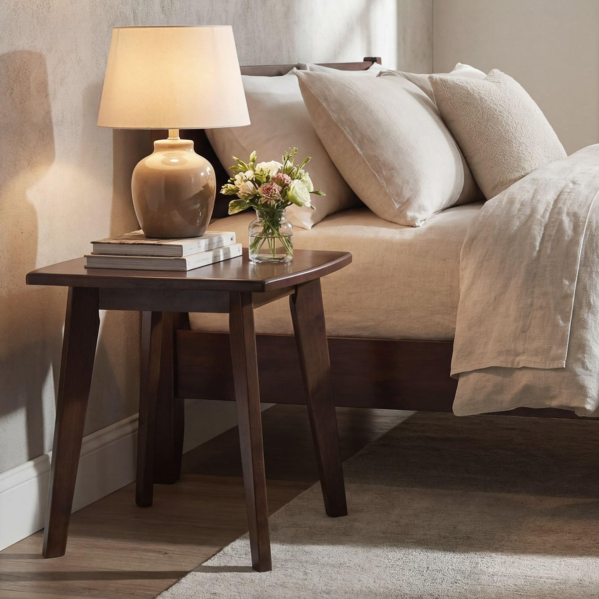 Goflame Modern Square Side Table Set of 1/2