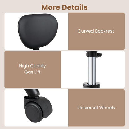 Goflame Ergonomic Criss Cross Meditation Office Chair with Wheels