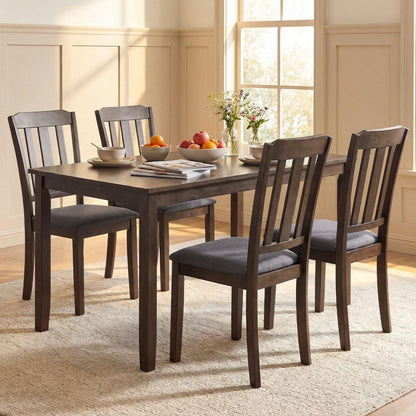 Goflame Rubber Wood Dining Room Chairs with Comfortable Backrest & Padded Seat