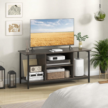 Goflame TV Stand for TV Up to 50” TVs, Entertainment Center with Charging Station, USB & Type C Ports