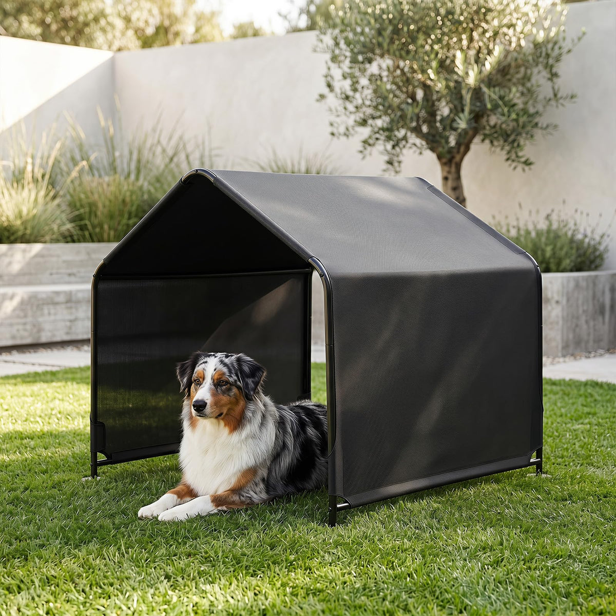 Goflame Outdoor Dog Shade Shelter with Waterproof Canopy