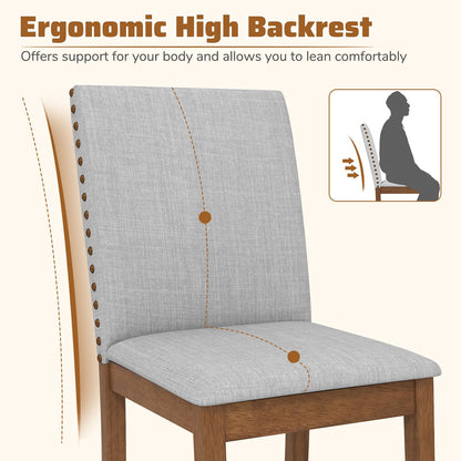 Goflame Upholstered Dining Chairs Set for Restaurant