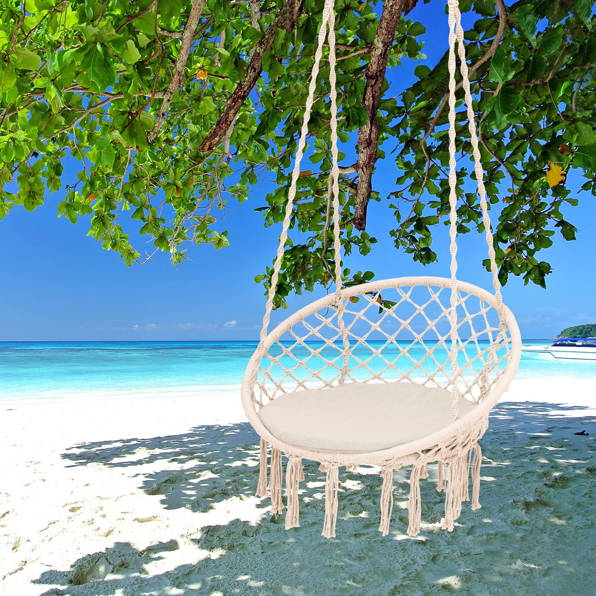 Hammock Chair Macrame Swing - Goflame