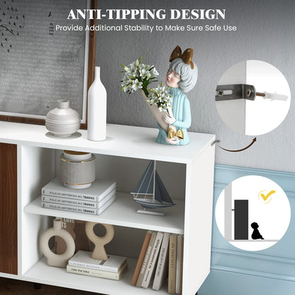 Goflame Buffet Sideboard, Modern Storage Cabinet