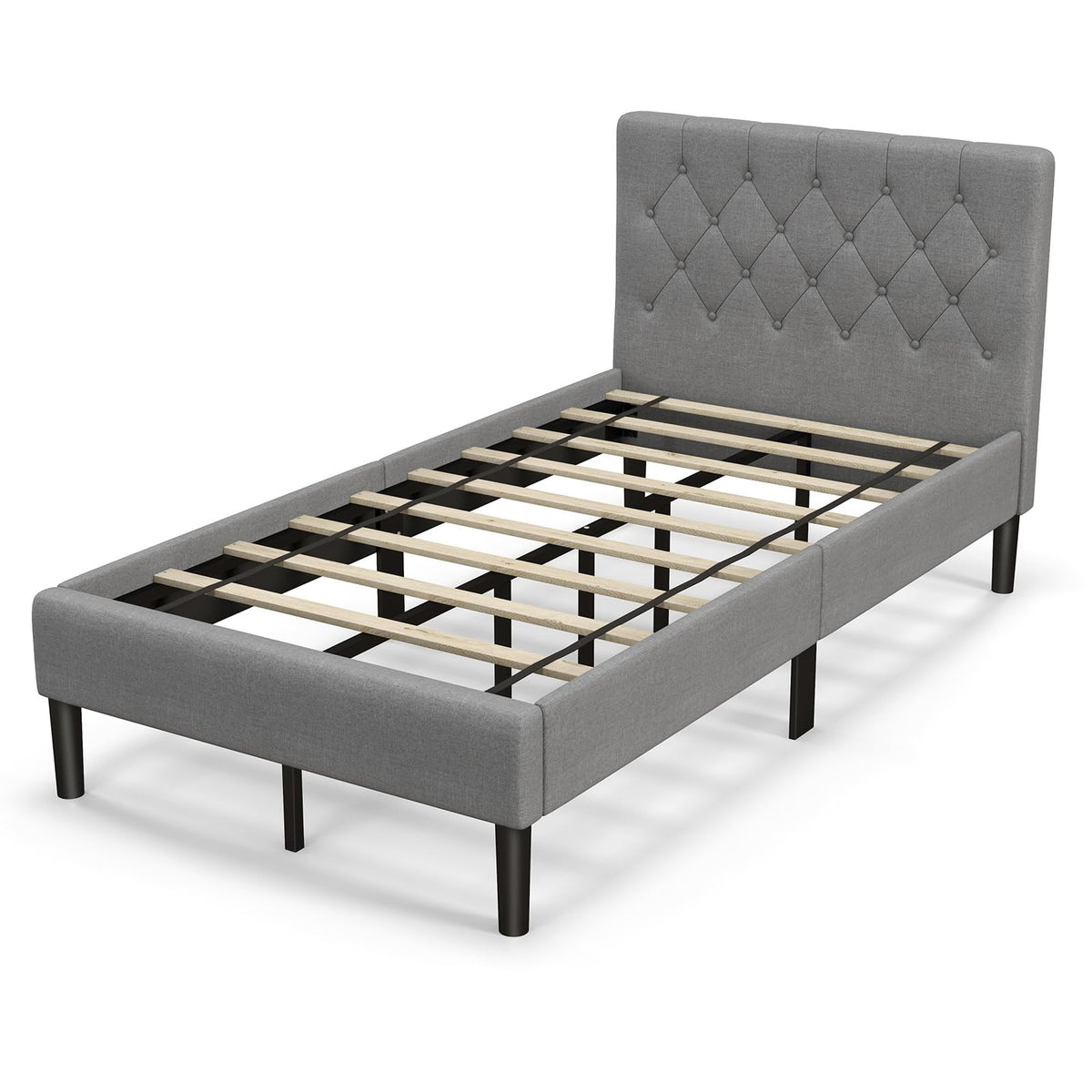 Goflame Twin Size Upholstered Bed Frame