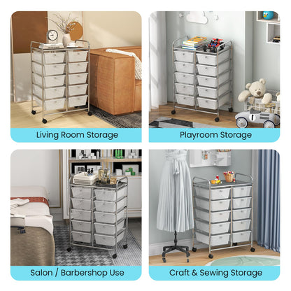 10 Drawers Rolling Cart, Classroom Organizers - Goflame