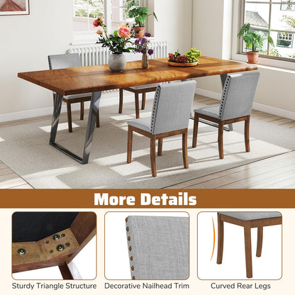 Goflame Upholstered Dining Chairs Set for Restaurant