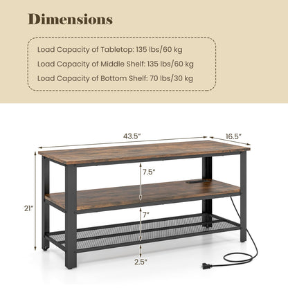 Goflame TV Stand for Bedroom, Entertainment Center for TVs up to 50”