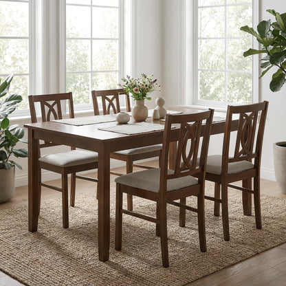 Goflame Dining Chairs Rubber Wood Dining Room Chairs (2/4)