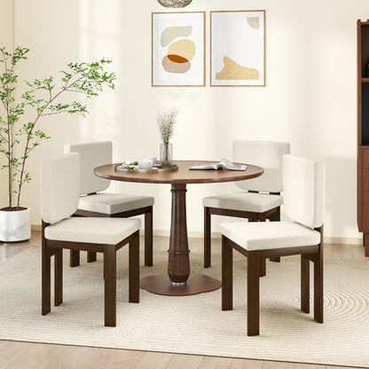 Goflame Soft Sherpa Upholstered Kitchen Dining Room Chairs（2/4）