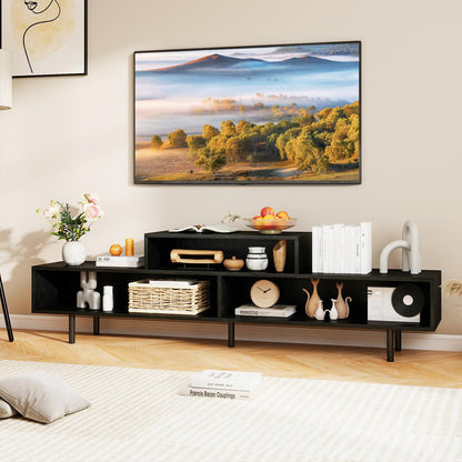 Goflame 3 Cubby TV Stand for 55/65/70 Inch TV | 63" Modern Entertainment Center