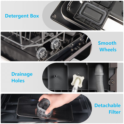GOFLAME Countertop Dishwasher Portable for Homes