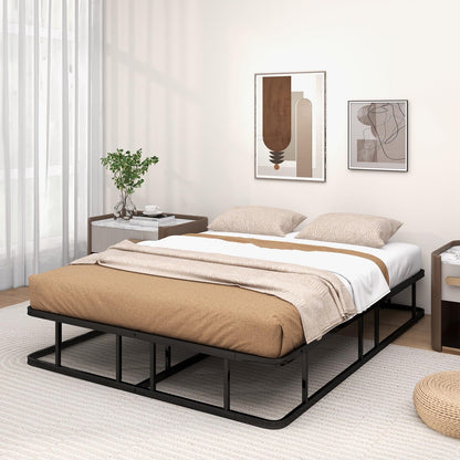Goflame 10 Inch Bed Frame Queen Size, Metal Platform Queen Bed Frame, Heavy Duty Steel Slat Support