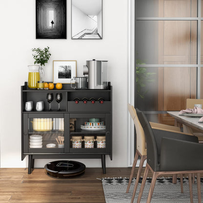 Goflame Buffet Sideboard, Modern Coffee Bar Storage Cabinet