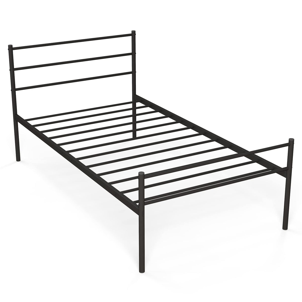 Goflame Twin Size Metal Bed Frame with Headboard & Footboard, 13.5 Inch Platform Bed Frame