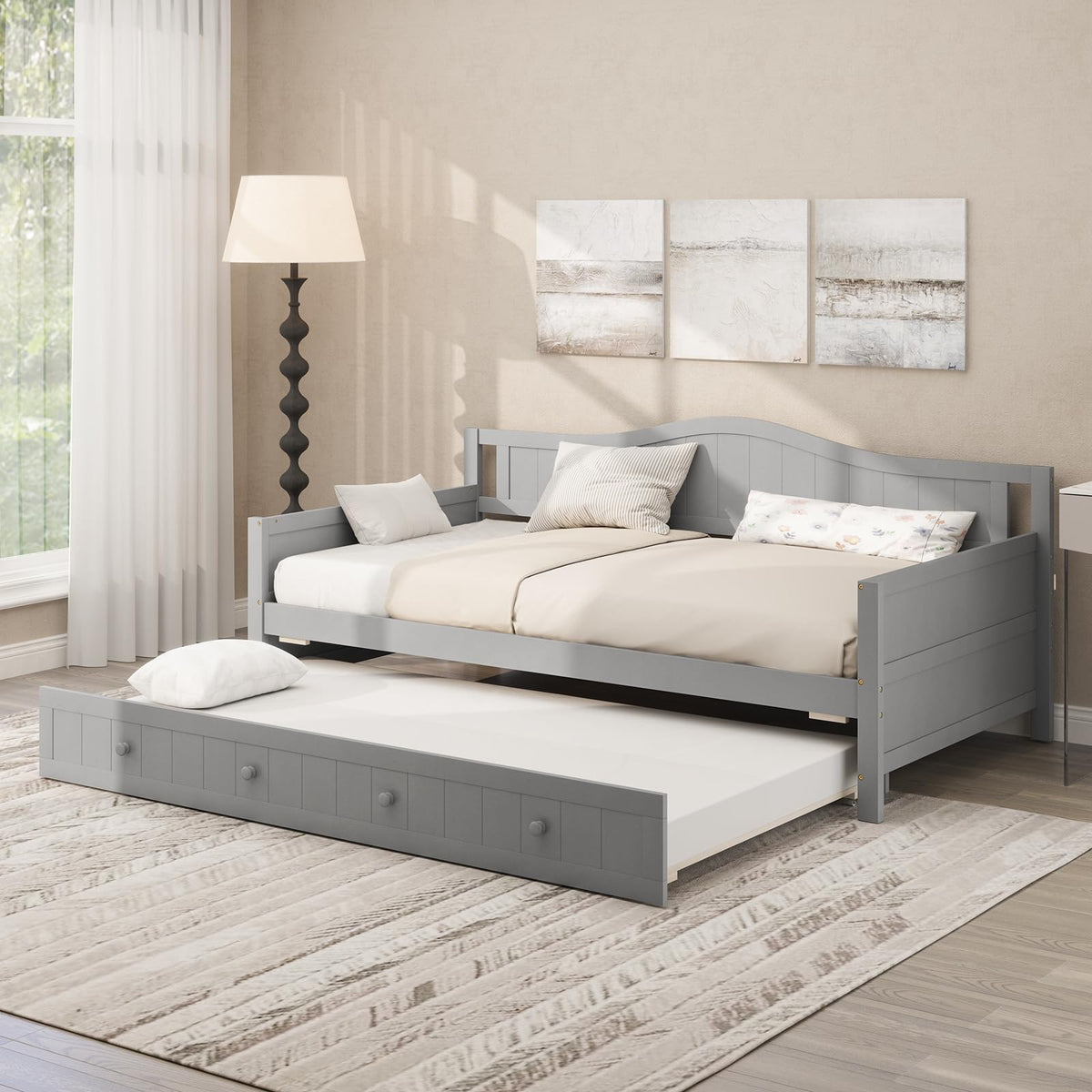 Goflame Twin Daybed with Trundle