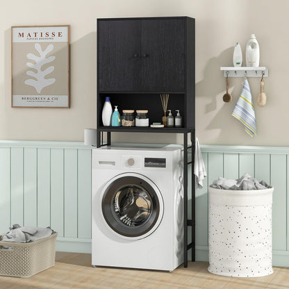 Goflame Over The Toilet Storage Cabinet - Toilet Shelf Rack with Anti-Tip Device