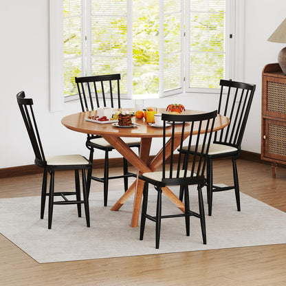 Goflame Windsor Dining Chairs Set of 2/4 Farmhouse Wooden Kitchen Chair