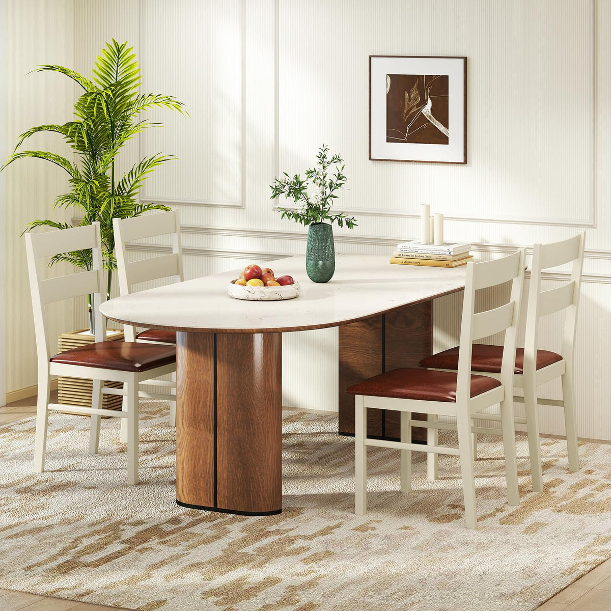 Goflame PU Leather Upholstered Kitchen Chair