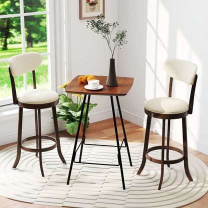 Goflame 30.5" Swivel Bar Stools Set for Kitchen Island Dining Room Pub