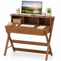 GOFLAME Study Writing Desk with 3 Storage Drawers for Bedroom
