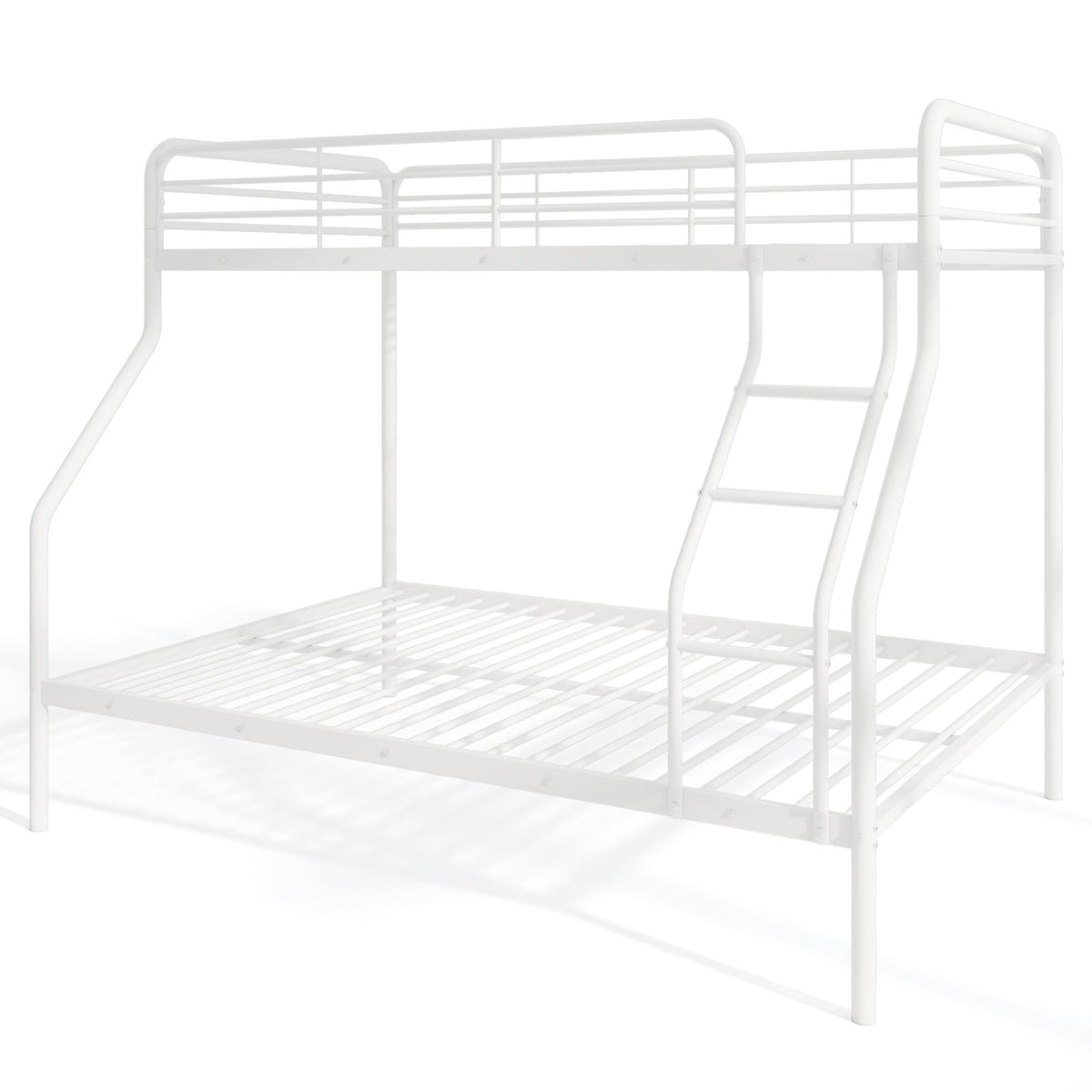 Goflame Metal Bunk Beds Twin Over Full Size, Heavy Duty Bunk Bed for Teens Adults with Ladder & Guardrails
