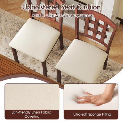 Goflame Wooden Dining Chairs Set of (2/4)