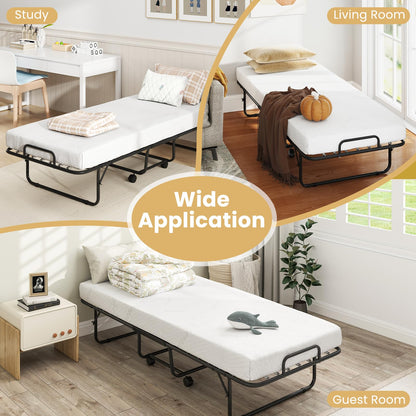 Goflame Folding Bed with Mattress for Adults