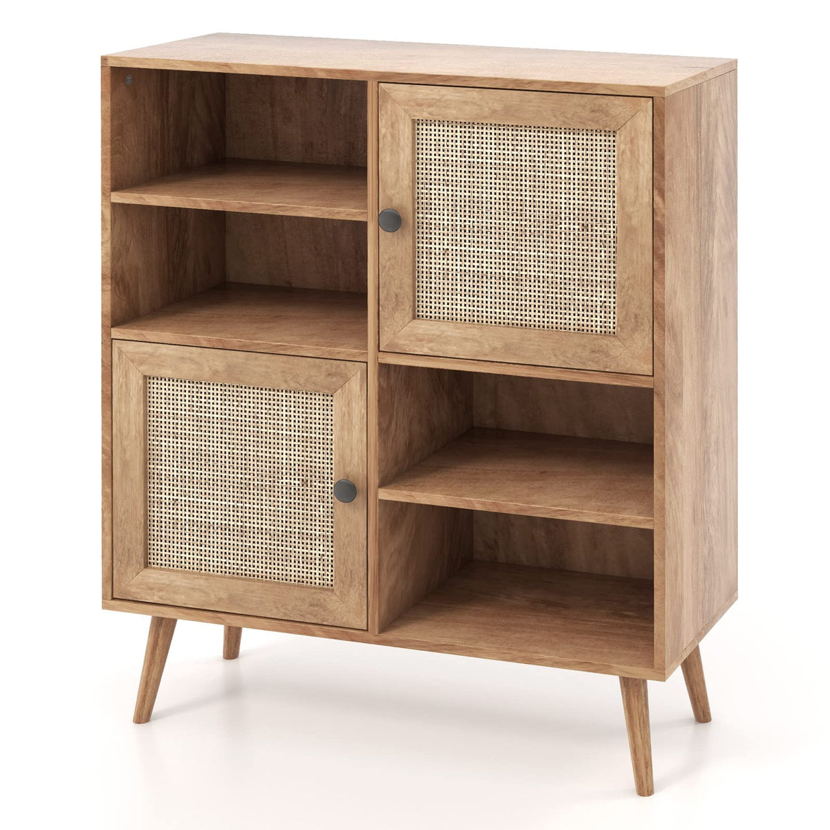Goflame Buffet Cabinet, Wood Sideboard Storage Cabinet