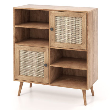 Goflame Buffet Cabinet, Wood Sideboard Storage Cabinet