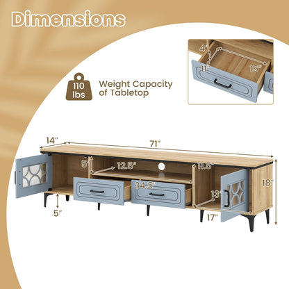 Goflame Wood TV Stand for TVs up to 80"