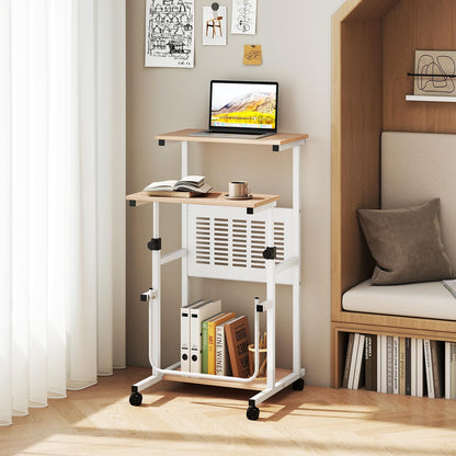 Goflame Small Standing Desk for School Lecture Home Office