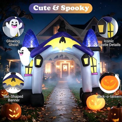 9FT/270 CM Halloween Inflatable Archway with LED Lights