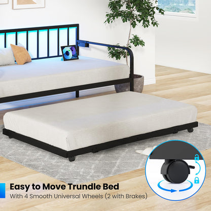Goflame Twin Daybed with Charging Station & LED Lights