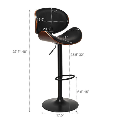 Goflame Bar Stools Set of 2, Adjustable Swivel Barstools with Back