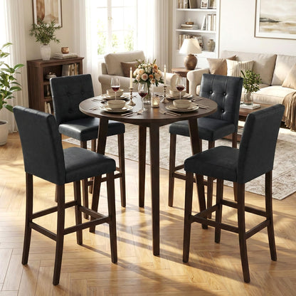Goflame Bar Stools Set of 2/4 with Button Tufted Back