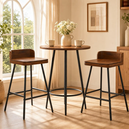 GOFLAME 24" Industrial Bar Stools Set of 1/2/4 Counter Height Barstools
