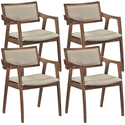 Goflame Rubber Wood Dining Chairs Set of 2/4