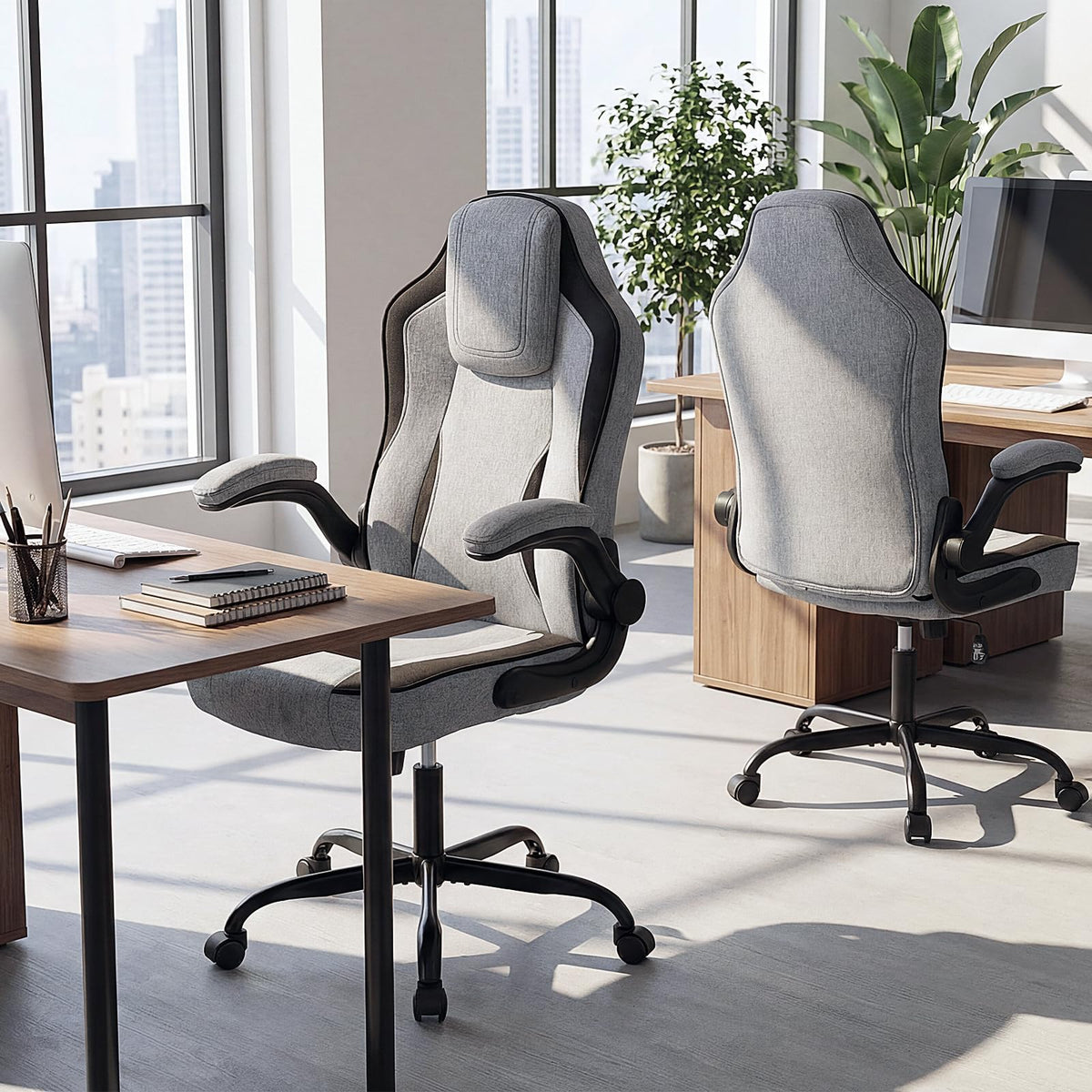 Goflame Ergonomic Computer Office Chair with 90° Flip-up Armrests