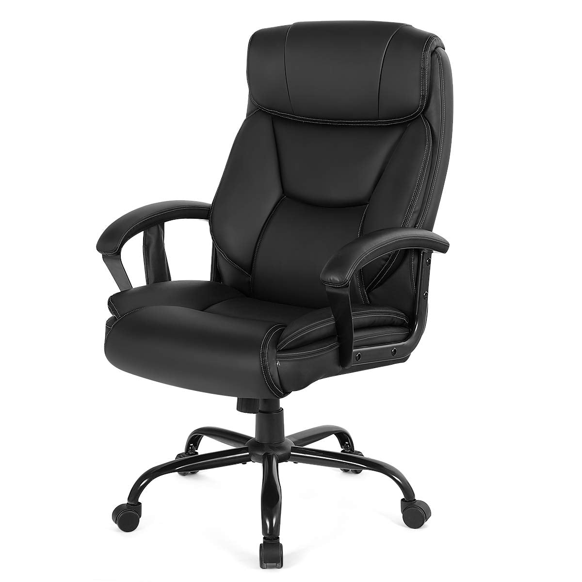 Goflame 500 lbs Big and Tall Office Chair, Massage Executive Chair w/ 6 Vibrating Points