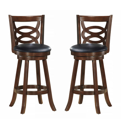 Goflame Bar Stools, Counter Height Dining Chair, Fabric Upholstered 360 Degree Swivel
