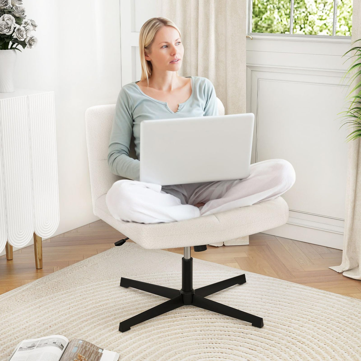 Cross Legged Office Chair - Goflame