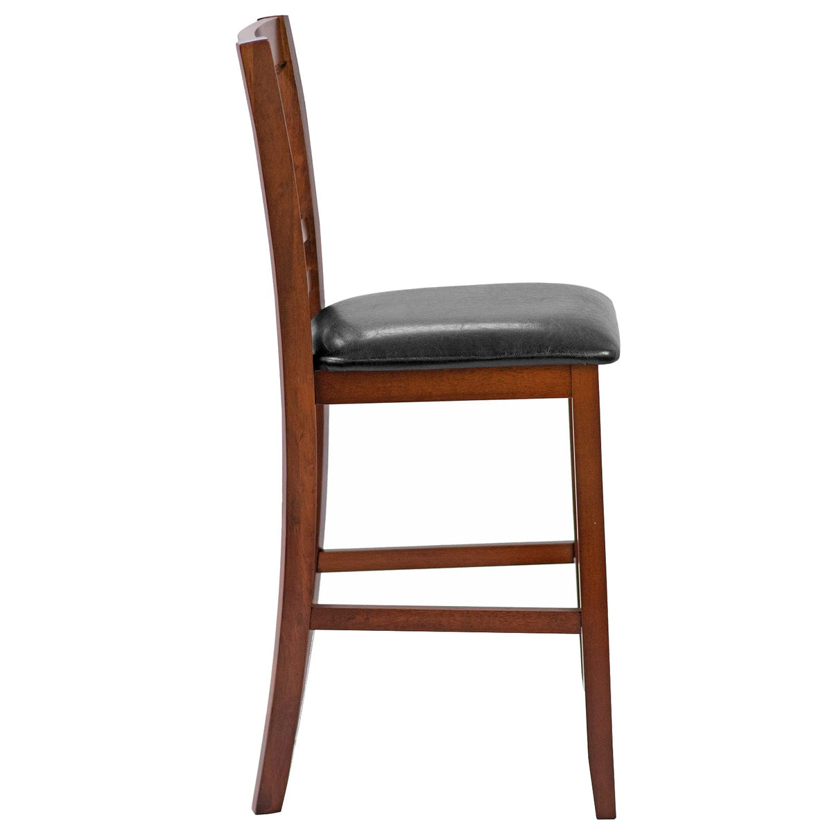 Goflame Modern 25” Counter Height Dining Pub Stools with X-Shaped Backrest, Soft Cushion & Durable PU Seat