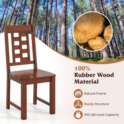 Goflame Kitchen Chair with Solid Rubber Wood Frame