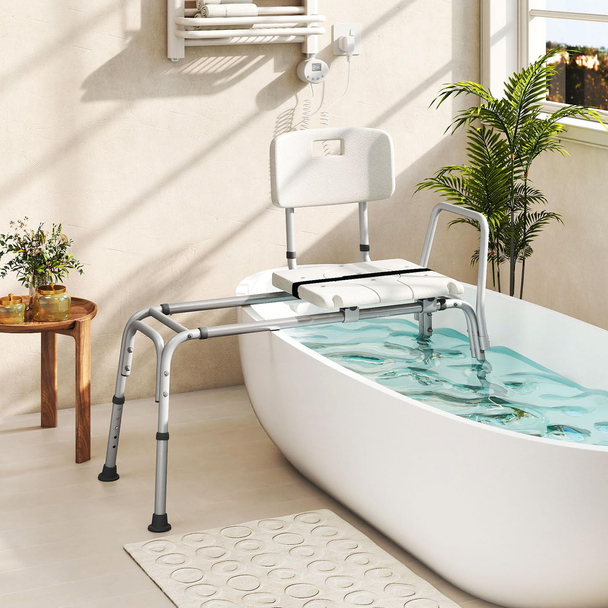 Goflame Sliding Tub Transfer Bench for Bathtub