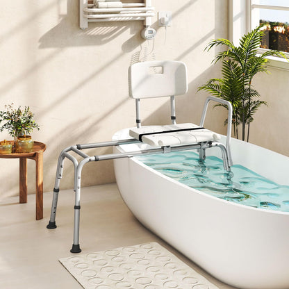 Goflame Sliding Tub Transfer Bench for Bathtub