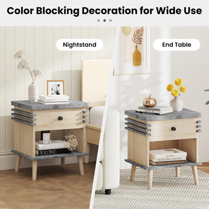 Goflame Modern Nightstand Set of 1/2
